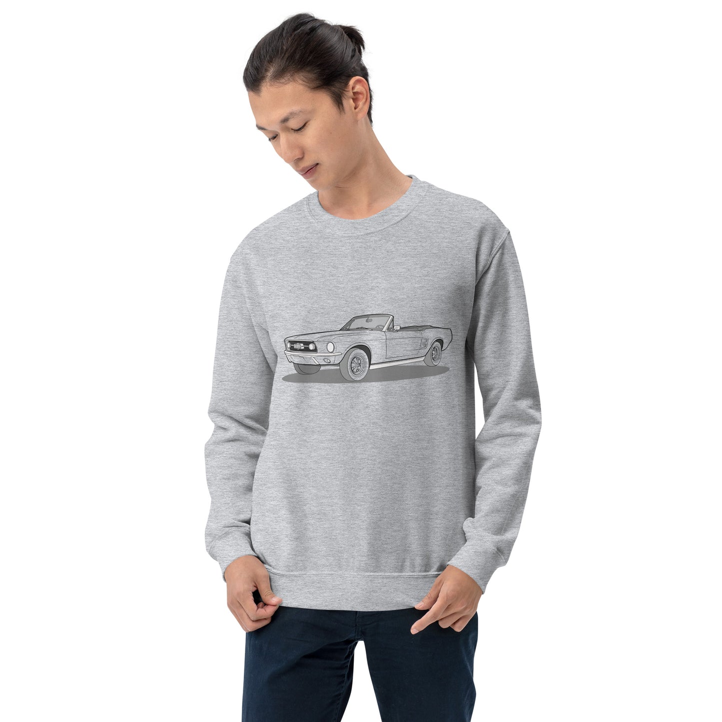 1967 Ford Mustang Convertible Front Side Unisex Sweatshirt ( 2 Colors Available)