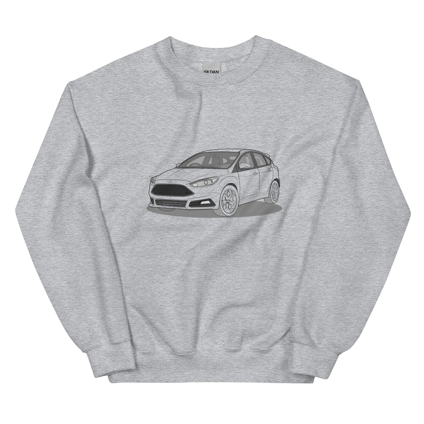 2017 Ford Focus ST Mk3 (Right-Hand Drive) Front Side Unisex Sweatshirt (2 Colors Available)