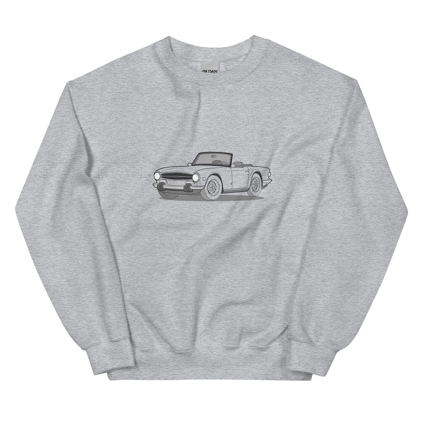 1974 Triumph TR6 Front Side Unisex Sweatshirt (2 Colors Available)