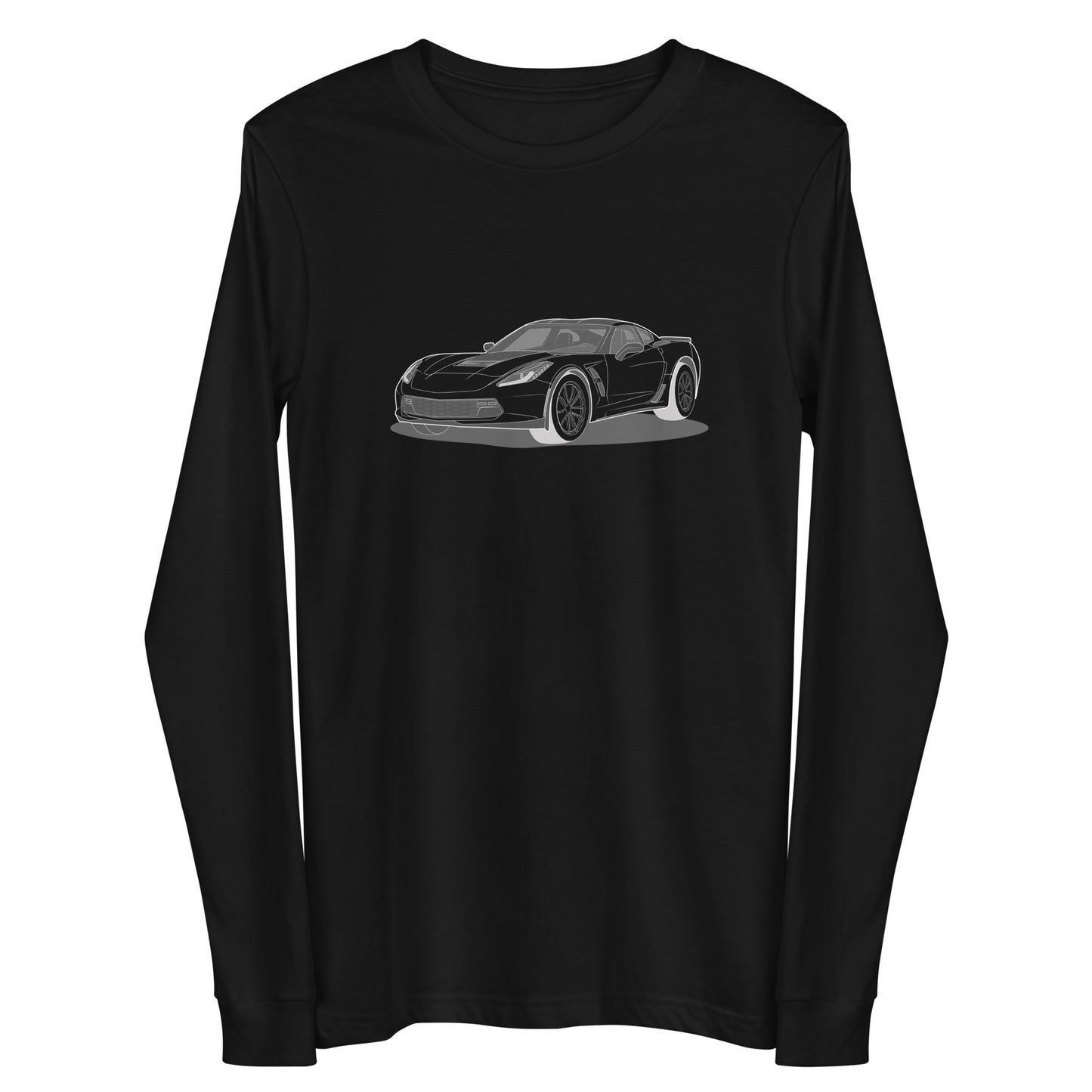 2019 Chevy Corvette Grand Sport Coupe Premium Front Side Unisex Long-Sleeve Shirt (3 Colors Available)