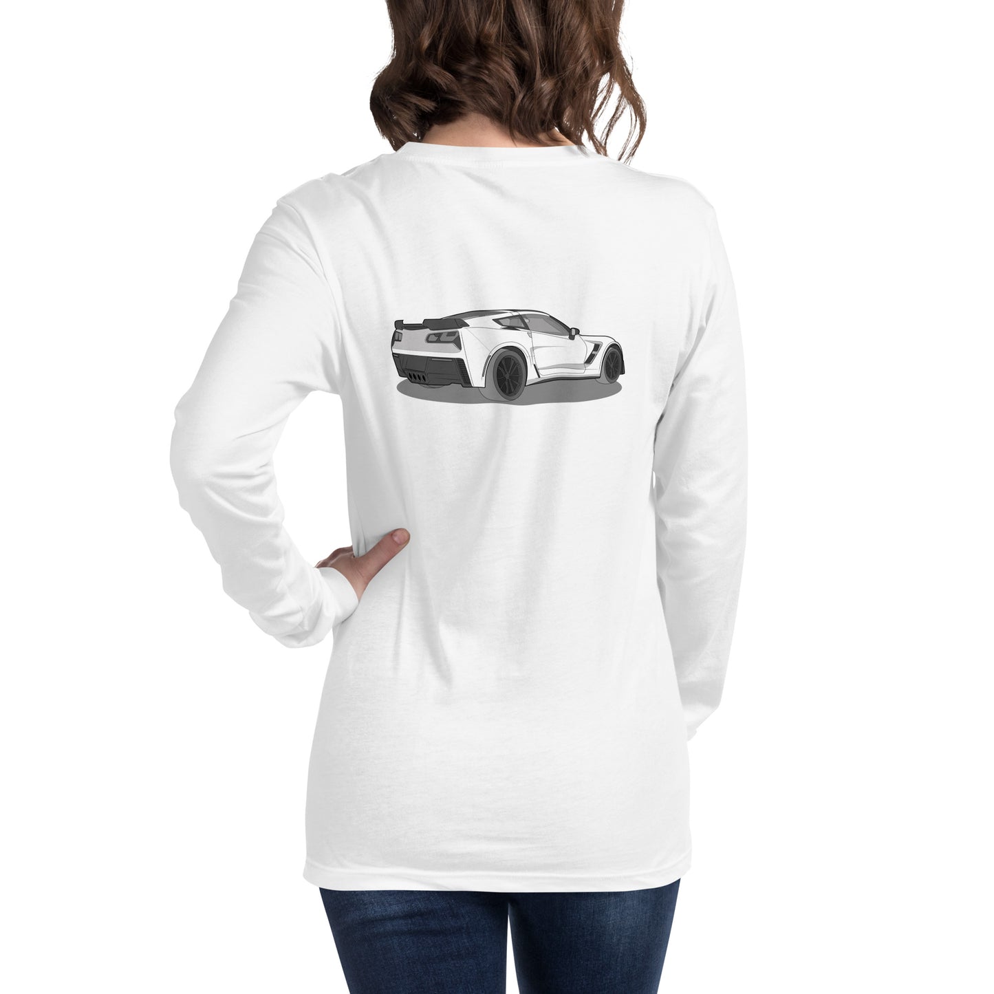 2019 Chevy Corvette Grand Sport Coupe Premium Double Sided Unisex Long-Sleeve Shirt (3 Colors Available)