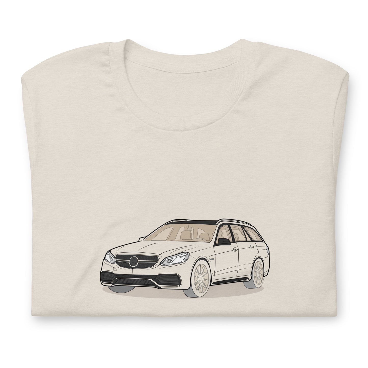 2016 Mercedes E63 AMG S Wagon W212 Front Side Heather Dust Unisex T-Shirt