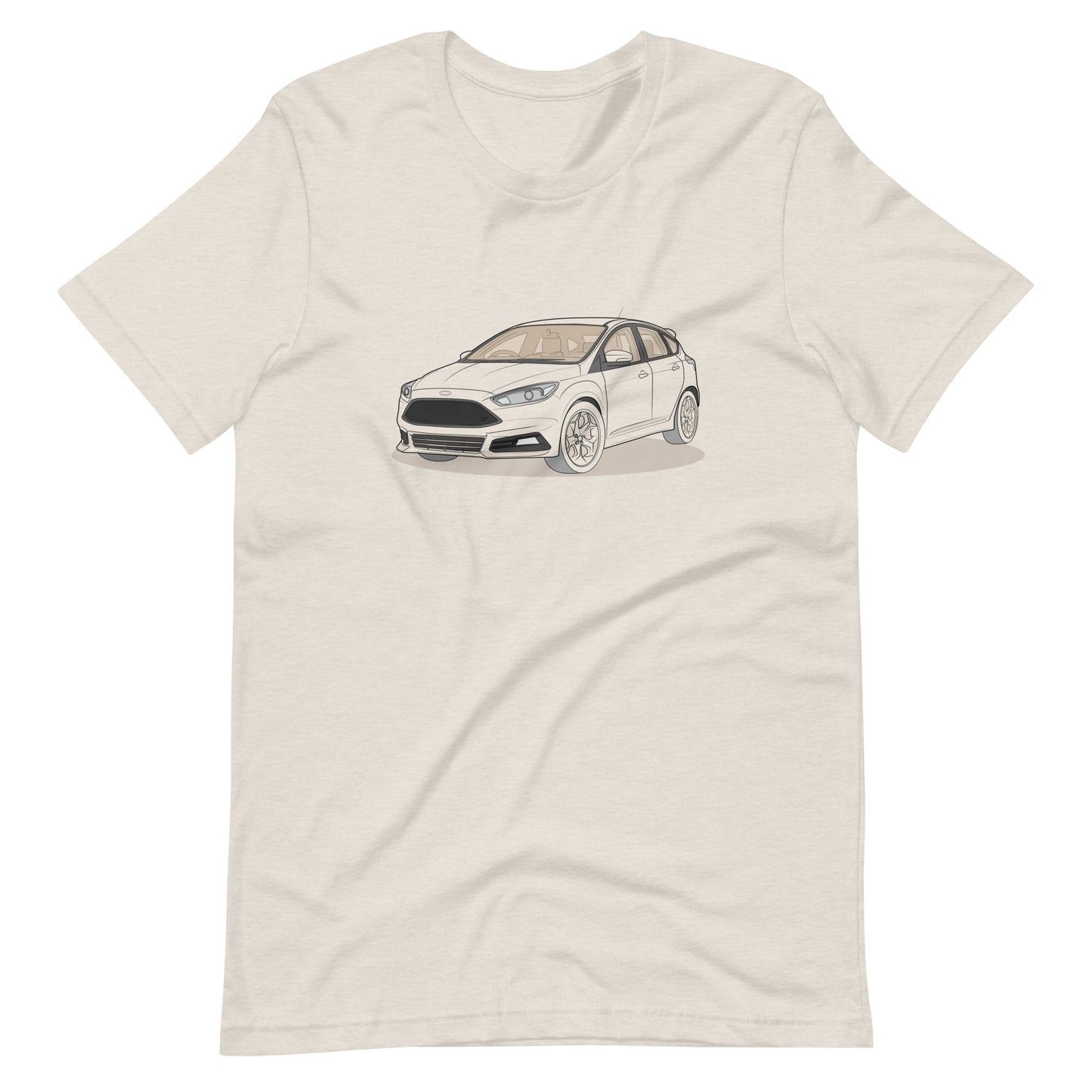 2017 Ford Focus ST Mk3 (Right-Hand Drive) Front Side Heather Dust Unisex T-Shirt