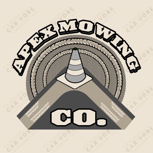 Apex Mowing Co. Road Course Track Day Racing Heather Dust Unisex T-Shirt