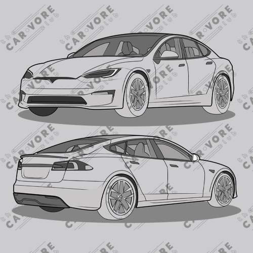 Model S Front and Back View On Unisex Sweatshirt