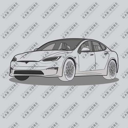 Model S Front View On Unisex Sweatshirt