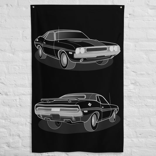 Minimalist Custom Car Art Banner For Garage or Workshop Perfects For Car Enthusiast, Dad's Man Cave