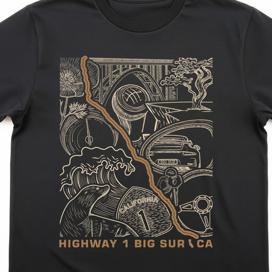 Highway 1 Big Sur CA T-Shirt