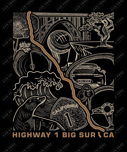 Highway 1 Big Sur CA T-Shirt