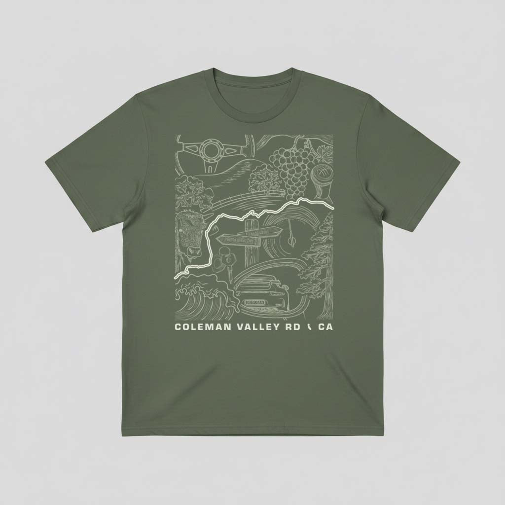 Coleman Valley Road Sonoma Coast CA T-Shirt