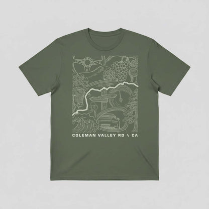 Coleman Valley Road Sonoma Coast CA T-Shirt