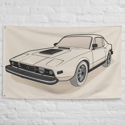 Minimalist Custom Car Art Banner For Garage or Workshop Perfects For Car Enthusiast, Dad's Man Cave