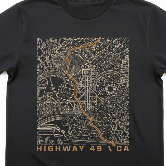 Highway 49 Gold Country CA T-Shirt
