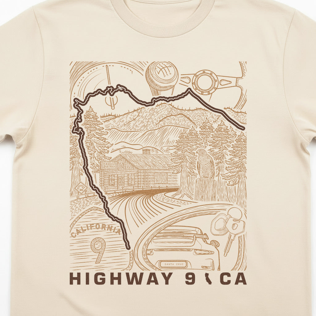 Highway 9 Santa Cruz CA T-Shirt