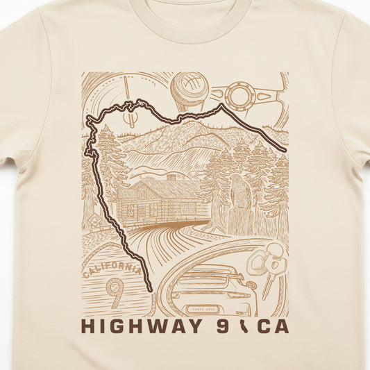 Highway 9 Santa Cruz CA T-Shirt