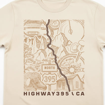 Highway 395 CA Eastern Sierra T-Shirt