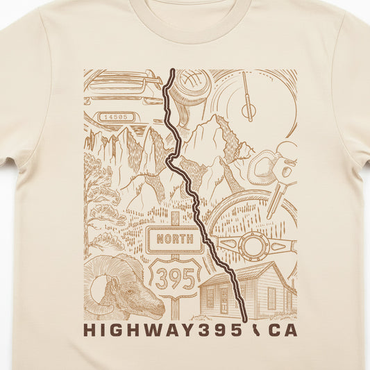 Highway 395 CA Eastern Sierra T-Shirt
