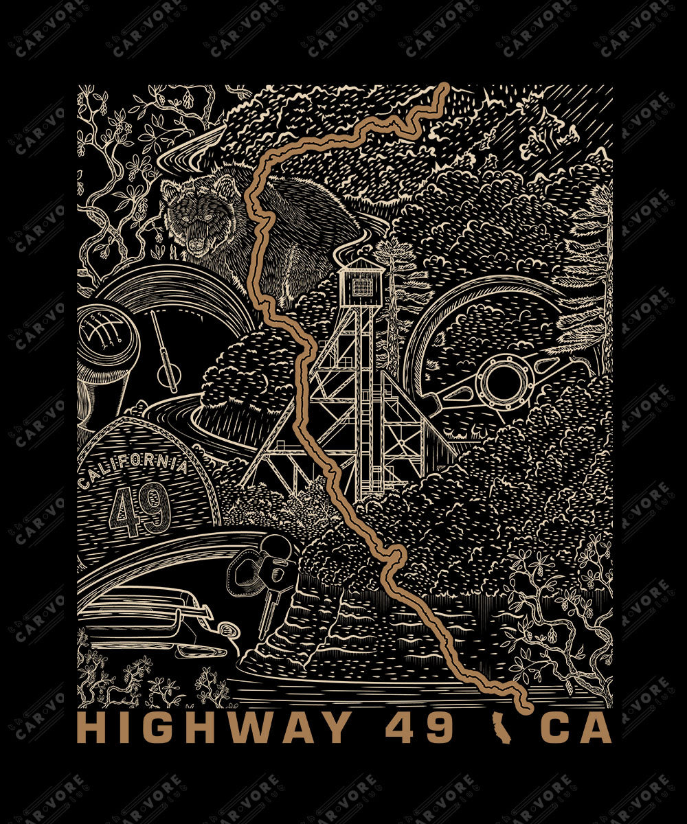 Highway 49 Gold Country CA T-Shirt