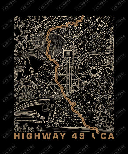 Highway 49 Gold Country CA T-Shirt