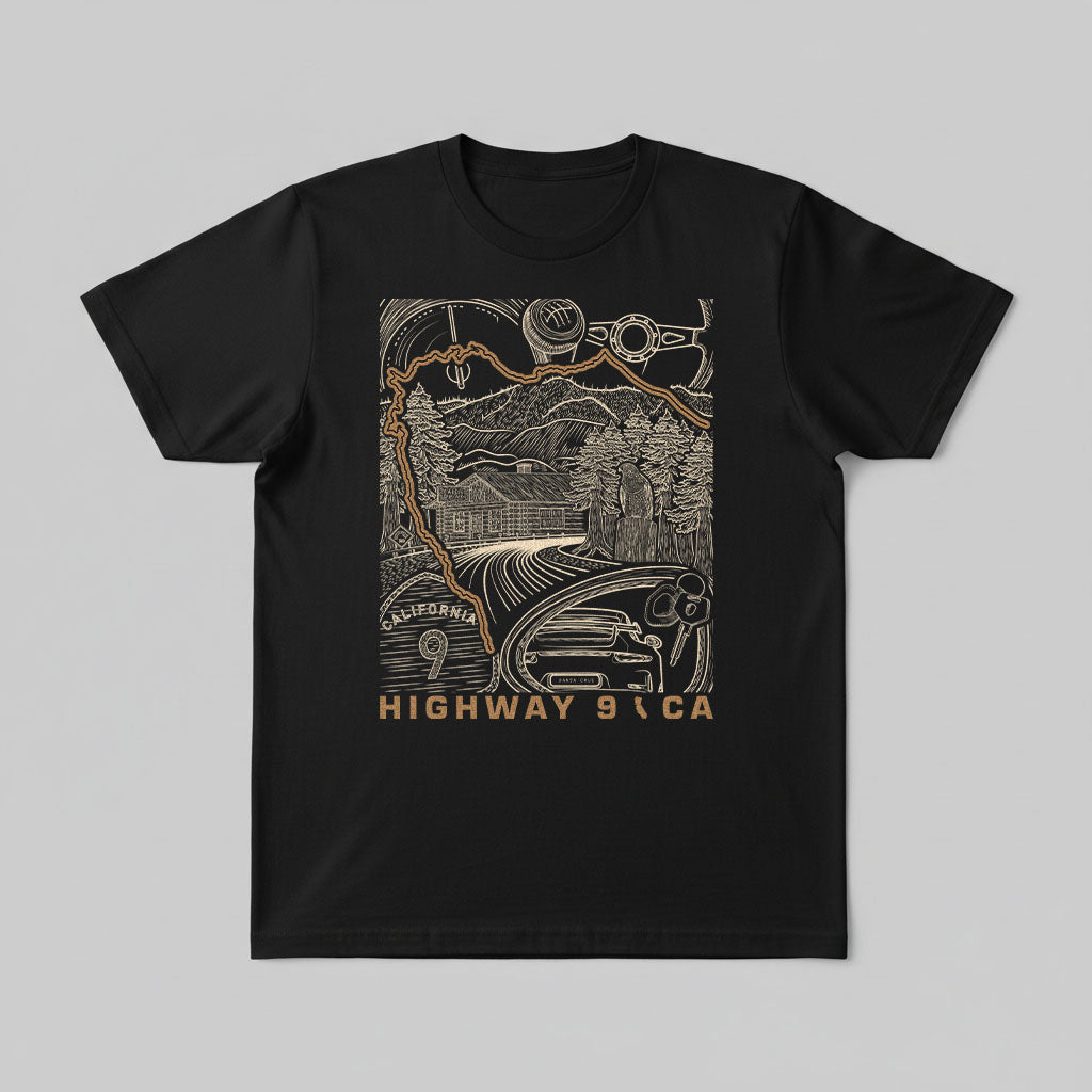 Highway 9 Santa Cruz Mountains California Unisex T-Shirt