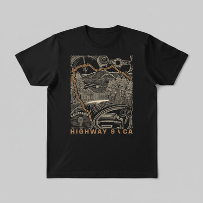Highway 9 Santa Cruz Mountains California Unisex T-Shirt