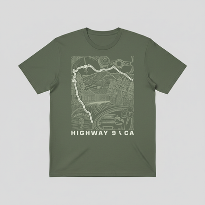 Highway 9 Santa Cruz Mountains California Unisex T-Shirt
