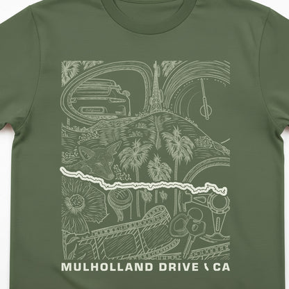 Mulholland Drive Hollywood Hills CA T-Shirt