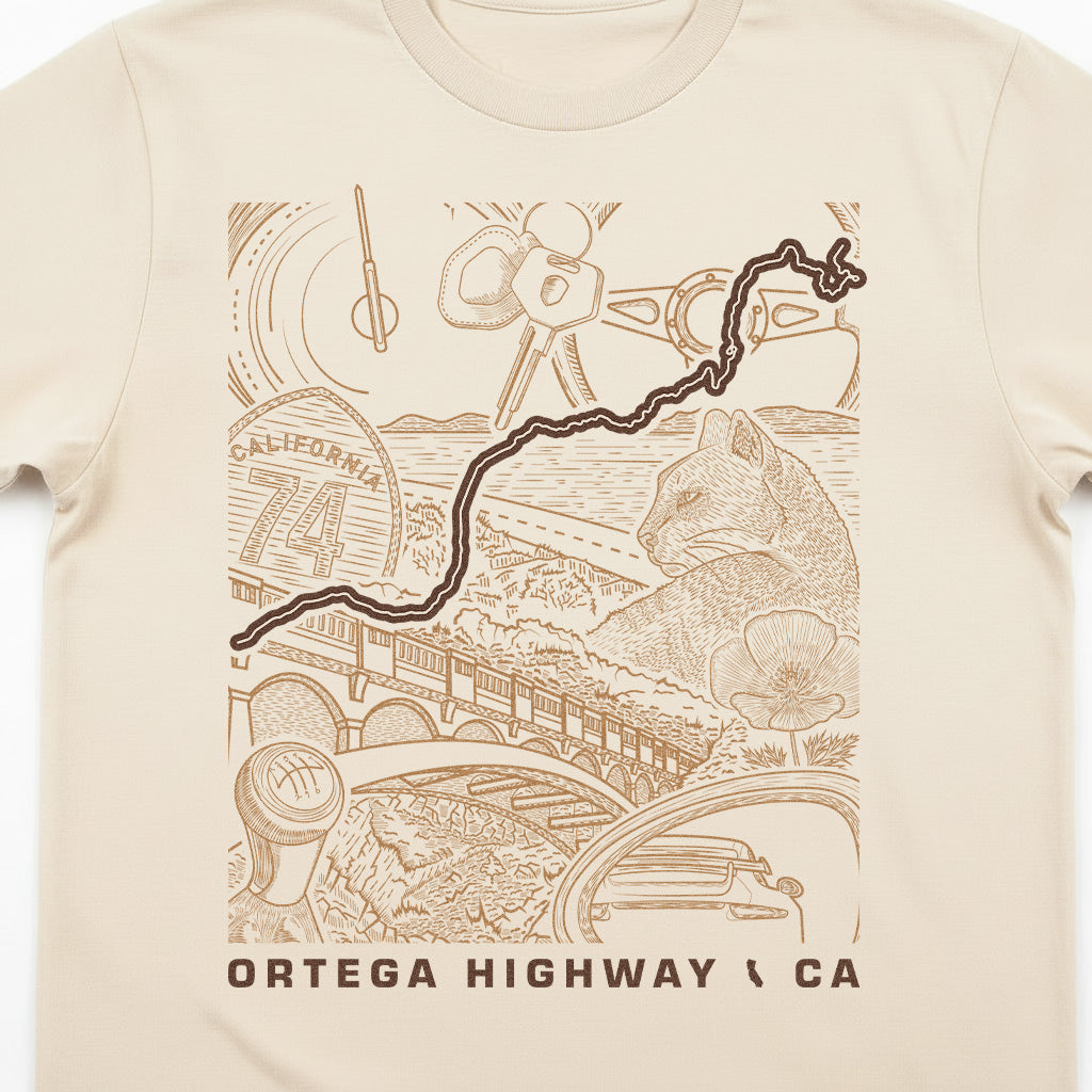 Route 74 Ortega Highway CA T-Shirt