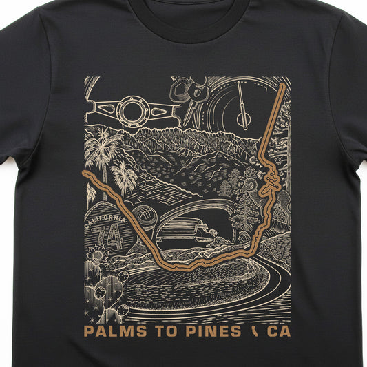 Route 74 Palms to Pines CA T-Shirt