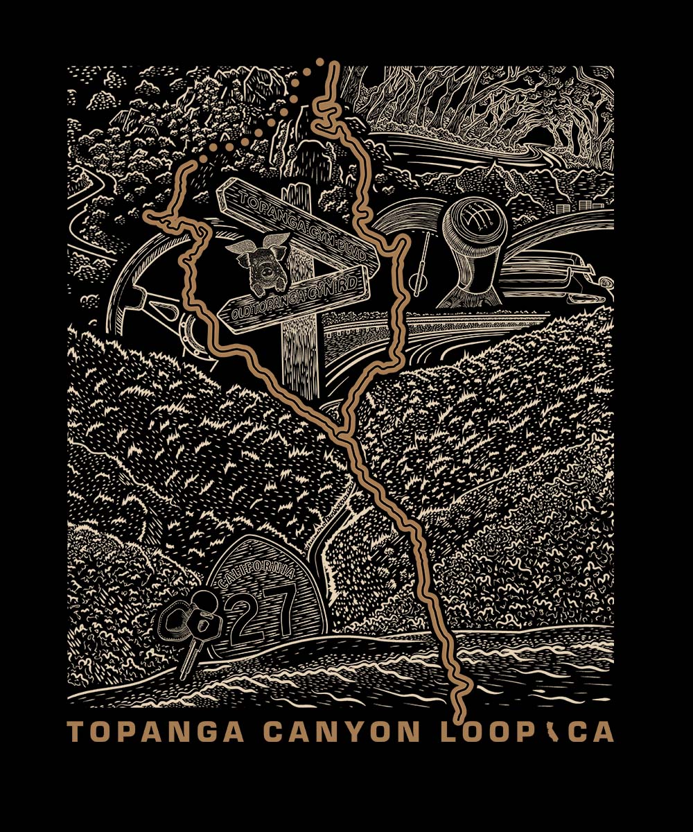 Topanga Canyon Loop CA T-Shirt