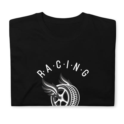 Racing Is My Therapy Wheel On Fire Track Day Road Course Racing Unisex T-Shirt