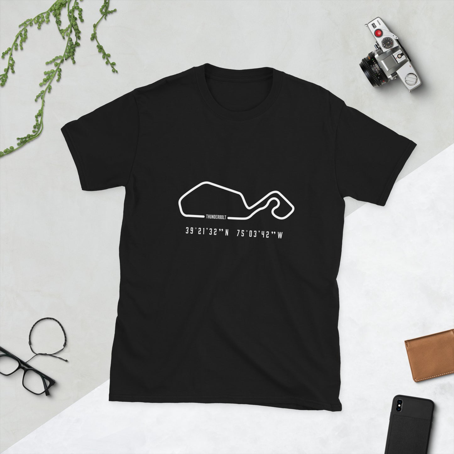 Thunderbolt Track Outline Unisex T-Shirt