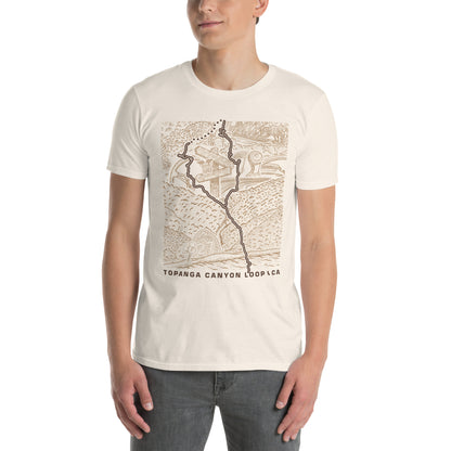 Topanga Canyon Loop CA T-Shirt — [Color] unisex on model front view — CarVore Club