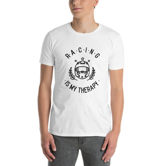 Racing Is My Therapy Race Helmet Track Day Road Course Racing Unisex T-Shirt