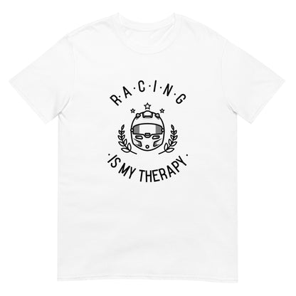 Racing Is My Therapy Race Helmet Track Day Road Course Racing Unisex T-Shirt