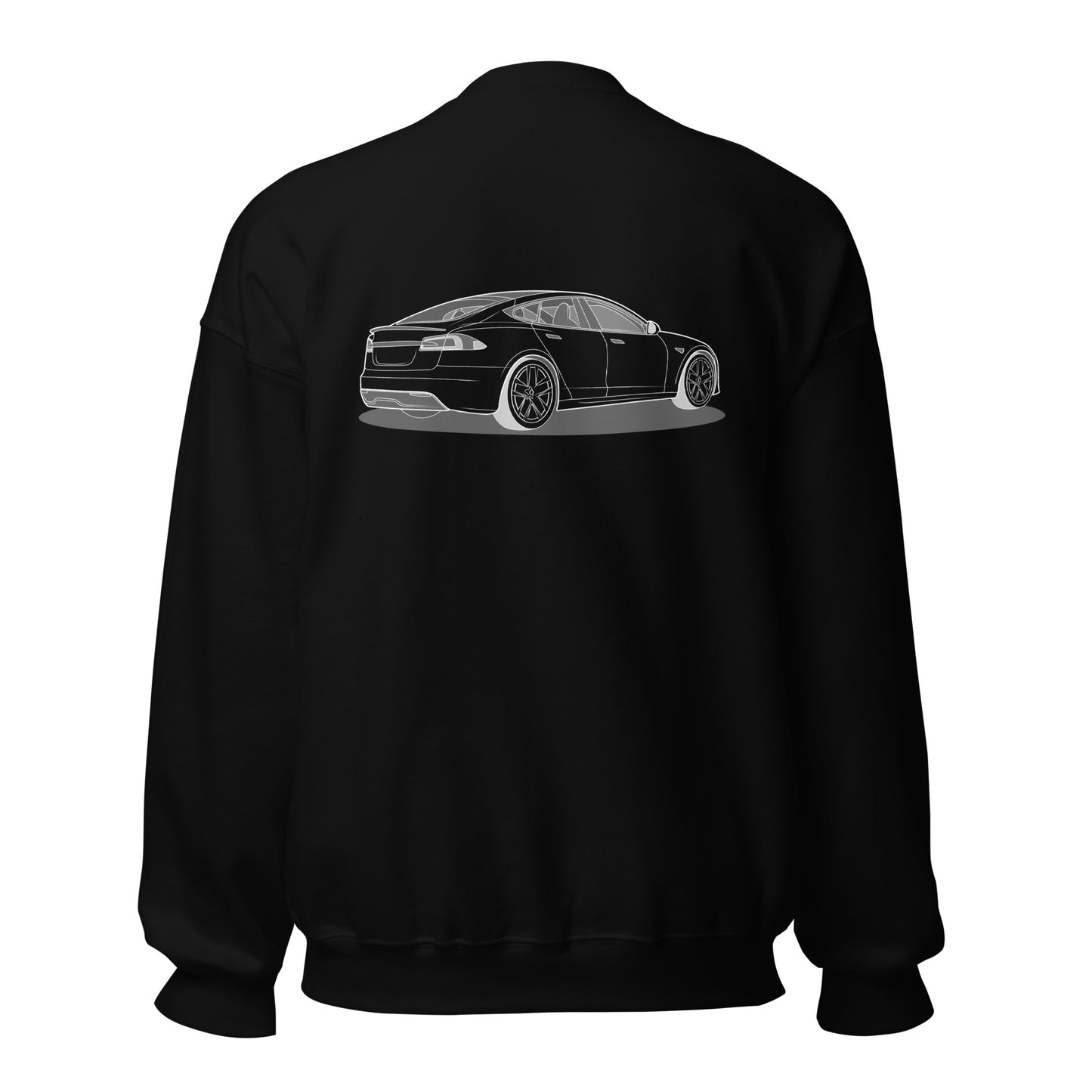Model S Front and Back View On Unisex Sweatshirt