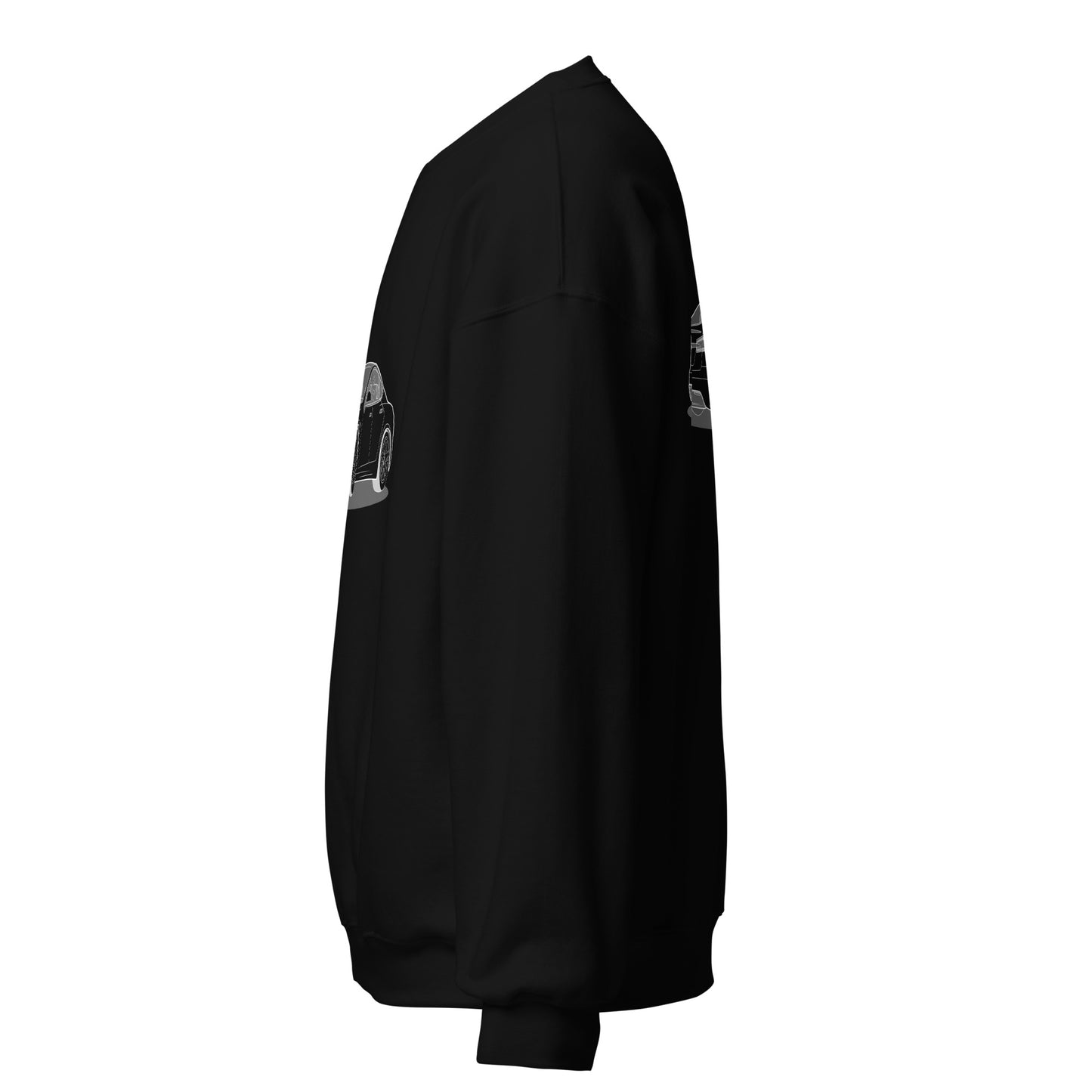 Model S Front and Back View On Unisex Sweatshirt