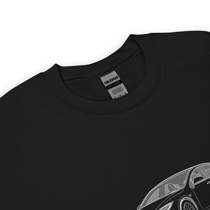 Model S Front and Back View On Unisex Sweatshirt
