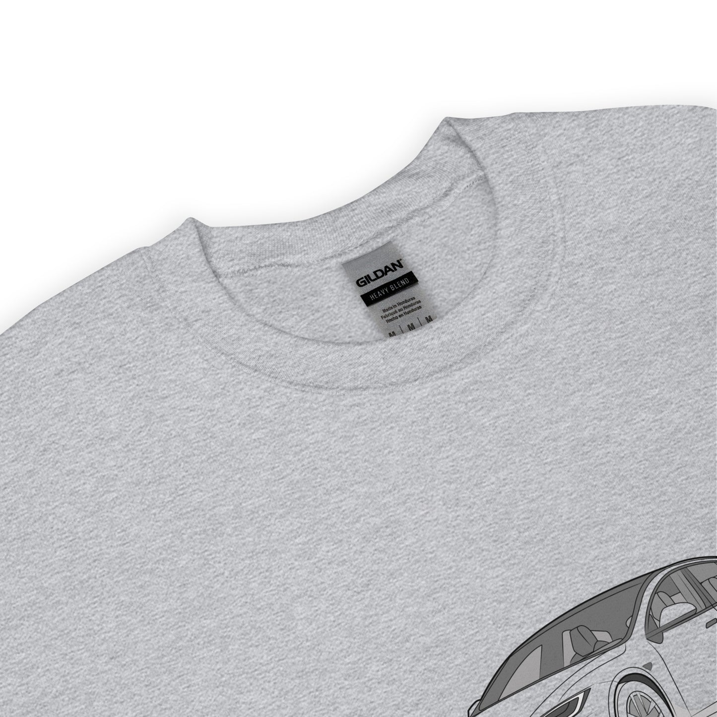 Model S Front and Back View On Unisex Sweatshirt