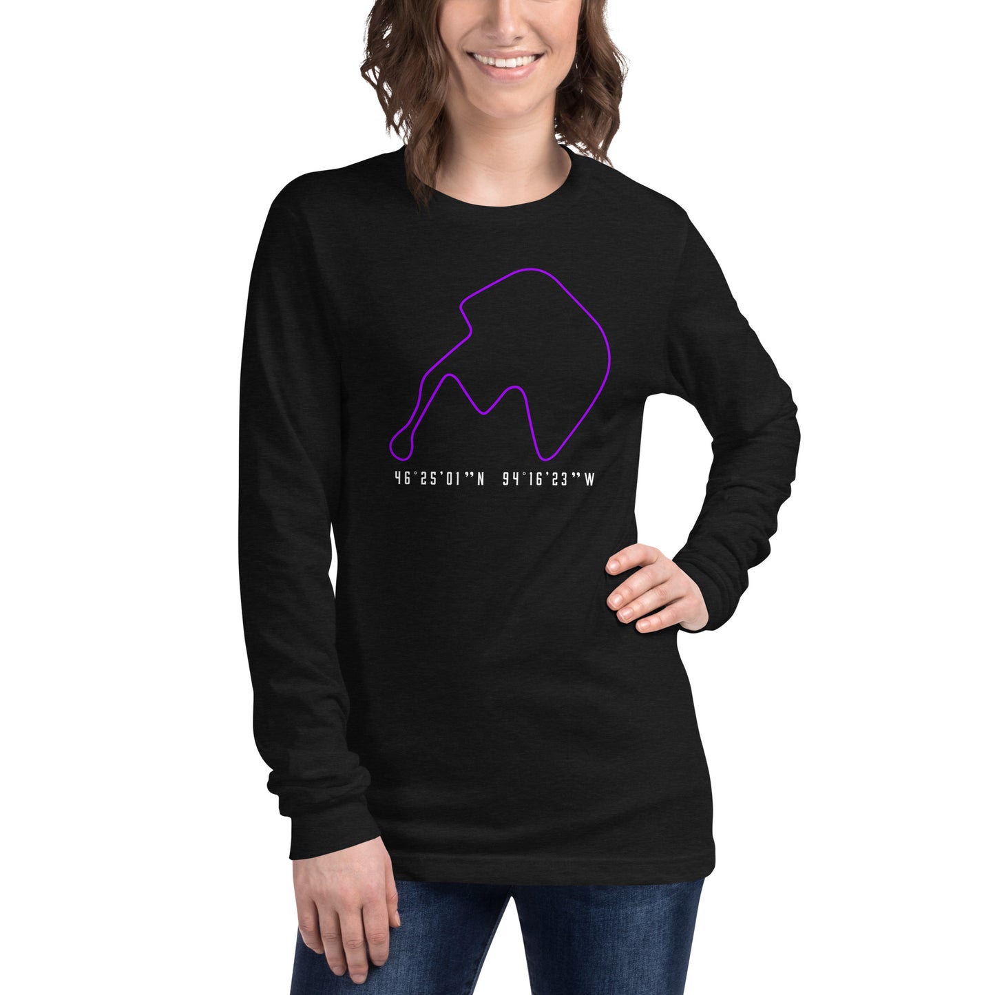 BIR Track Outline Unisex Long Sleeve Tee