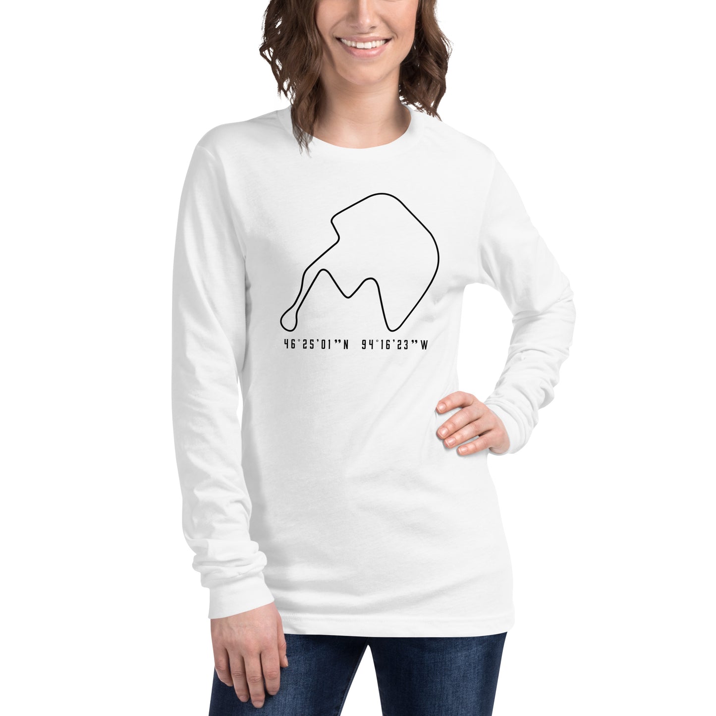 BIR Track Outline Unisex Long Sleeve Tee