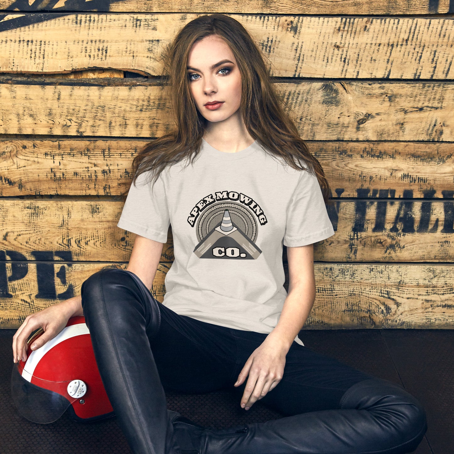 Apex Mowing Co. Road Course Track Day Racing Heather Dust Unisex T-Shirt