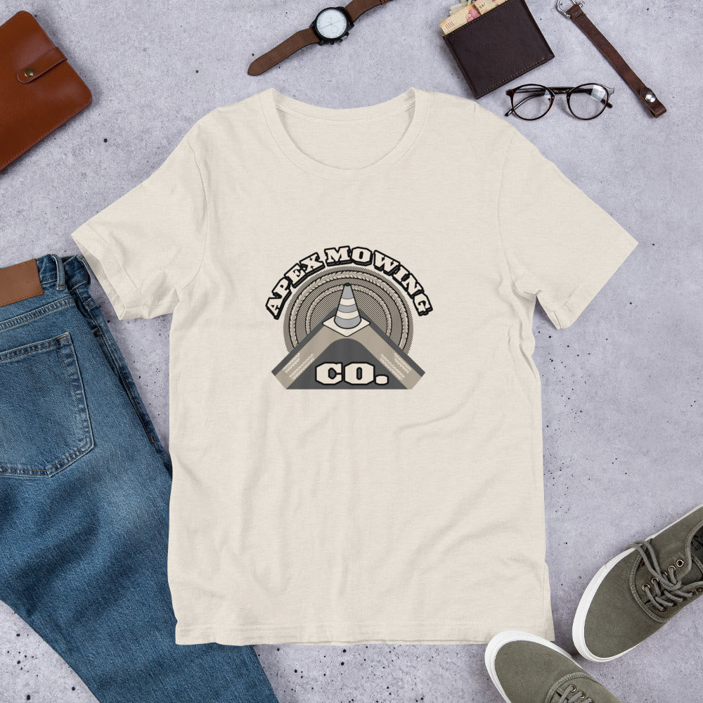 Apex Mowing Co. Road Course Track Day Racing Heather Dust Unisex T-Shirt