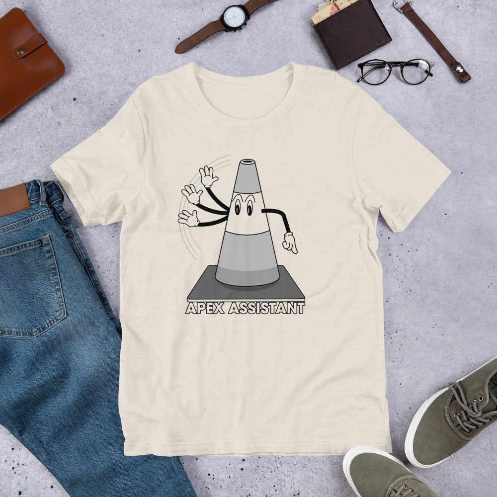 Apex Assistant Road Course Track Day Racing Heather Dust Unisex T-Shirt