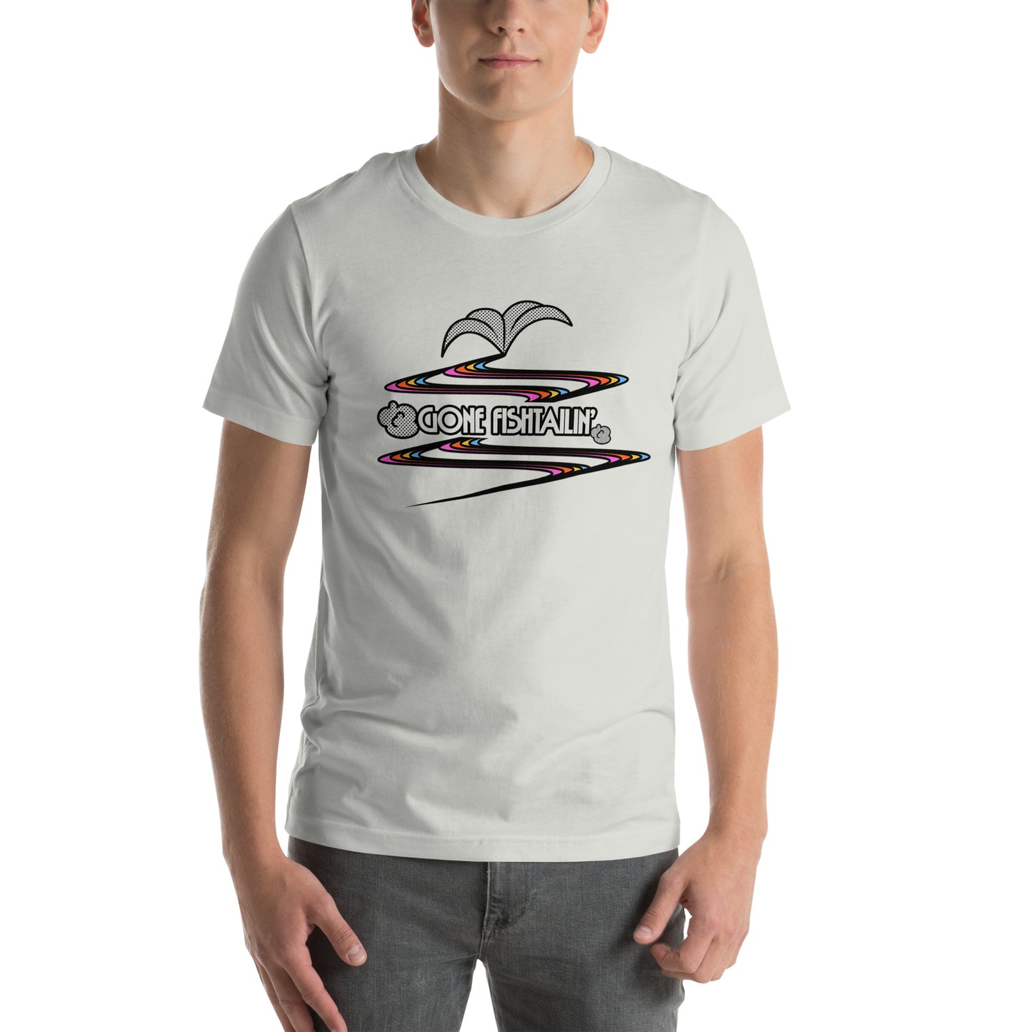 Fishtailing Road Course Track Day Racing Silver Unisex T-Shirt