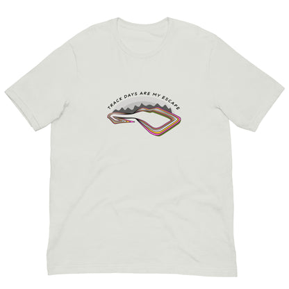 Track Days Are My Escape Road Course Racing Silver Unisex T-Shirt