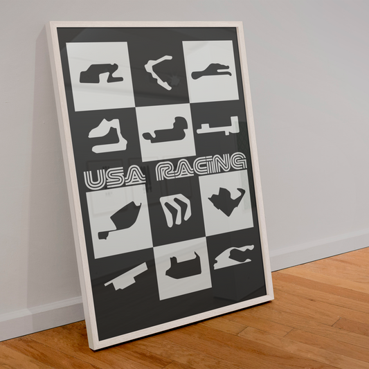 USA Formula Racing Circuits Poster