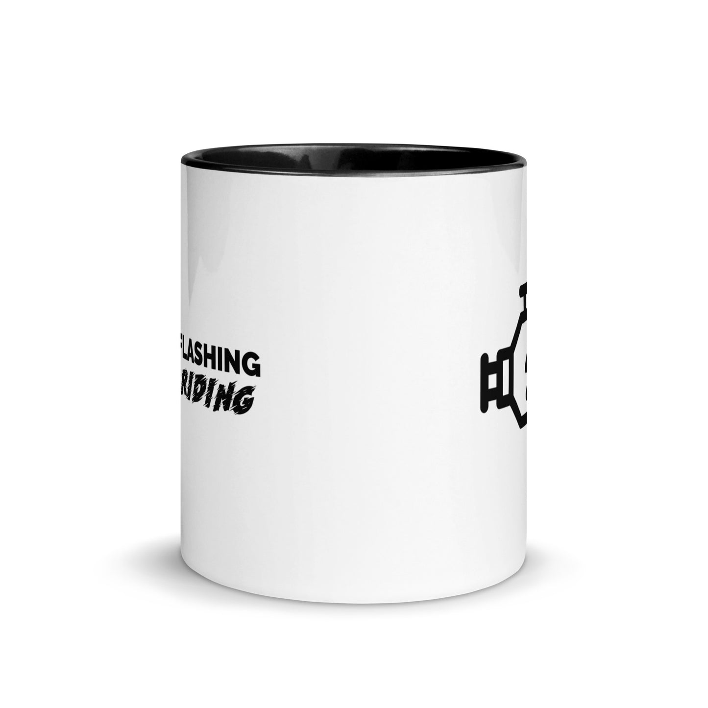 If It Isn't Flashing Keep On Riding Car Mechanic 11 oz. Mug with Black Color Inside