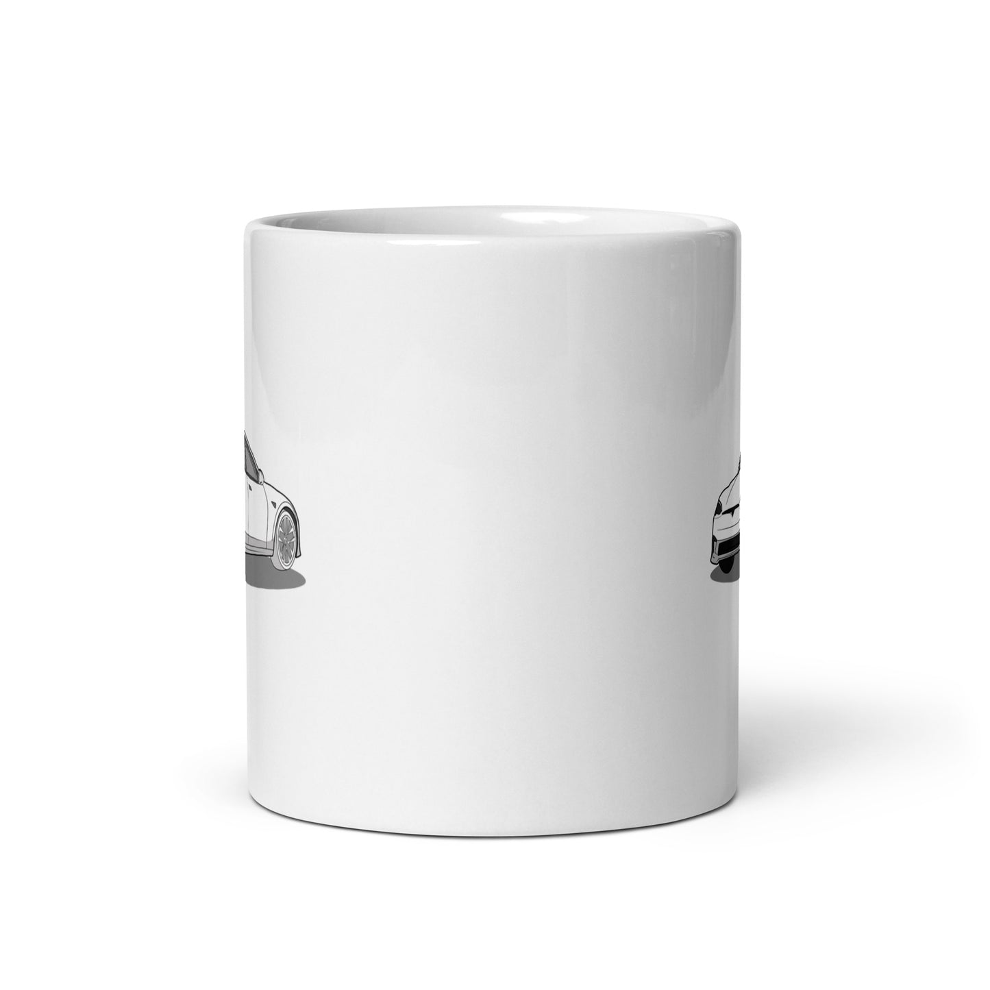 Model S Front and Back View On 11 oz. Mug