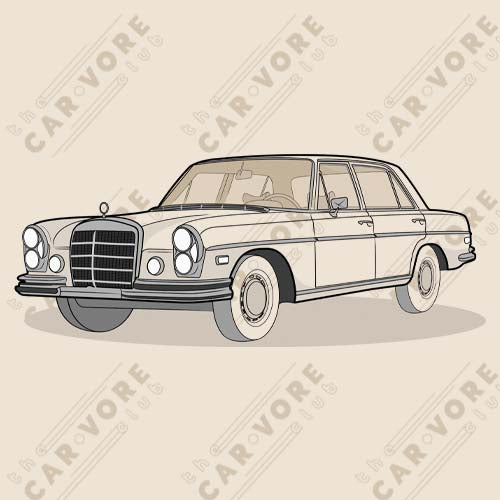1972 Mercedes 280 SE Front Side Heather Dust Unisex T-Shirt